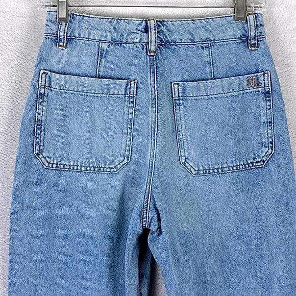 Marine Layer Flare Jeans Womens 2 Blue Bridget Preppy Classic Retro Coastal Boho - Picture 5 of 15